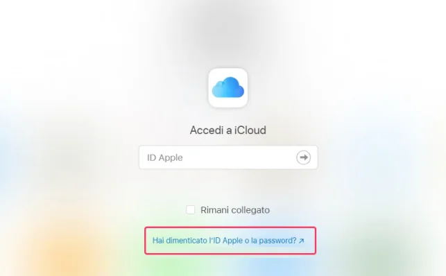 accedi a icloud