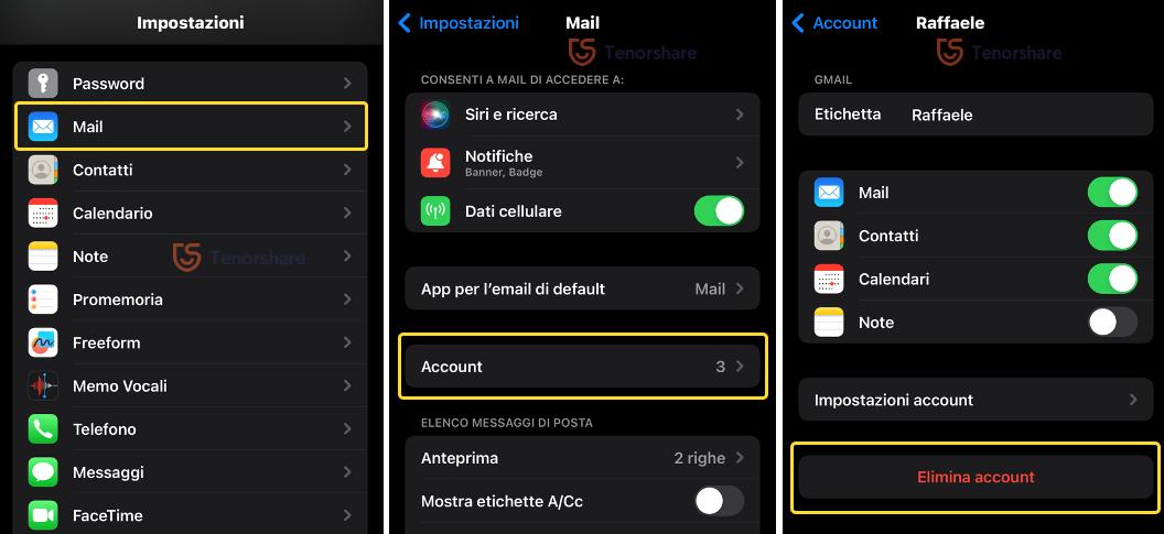 eliminare account Gmail dal cellulare