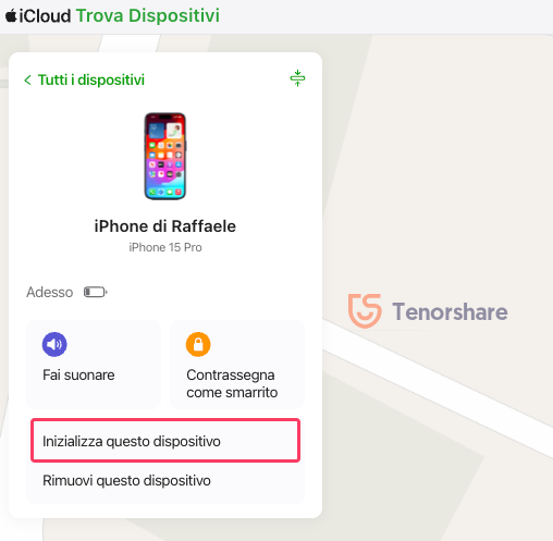 bloccare lo schermo di iPhone