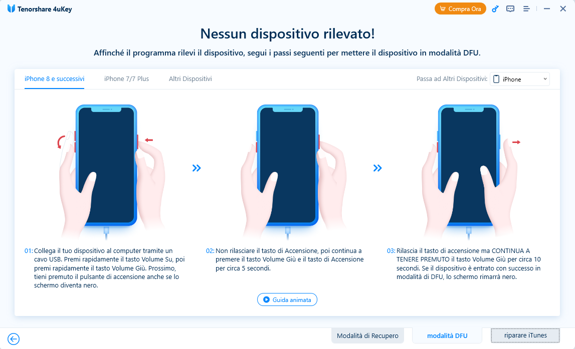 enter recovery mode - 4uKey guide