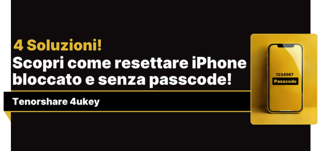 resettare l'iPhone senza password