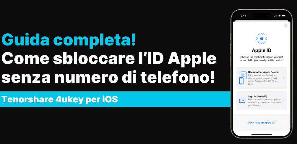 sbloccare l'ID Apple senza numero di telefono