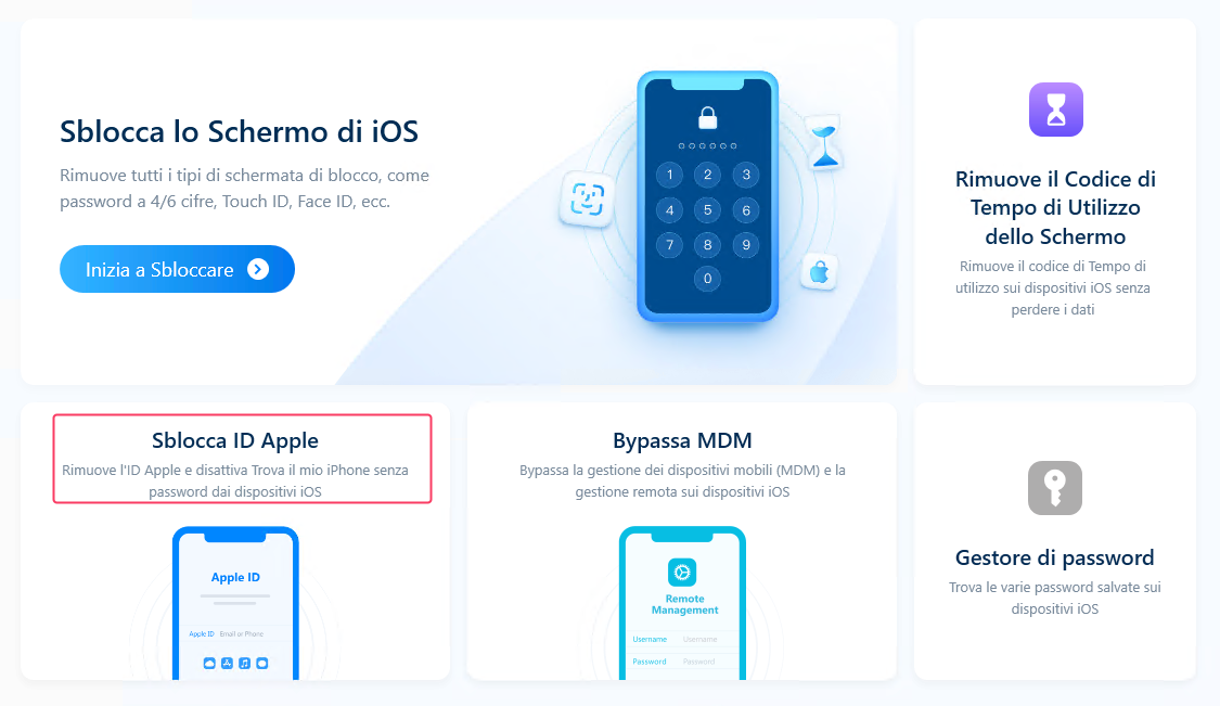 sbloccare l'ID Apple senza numero di telefono