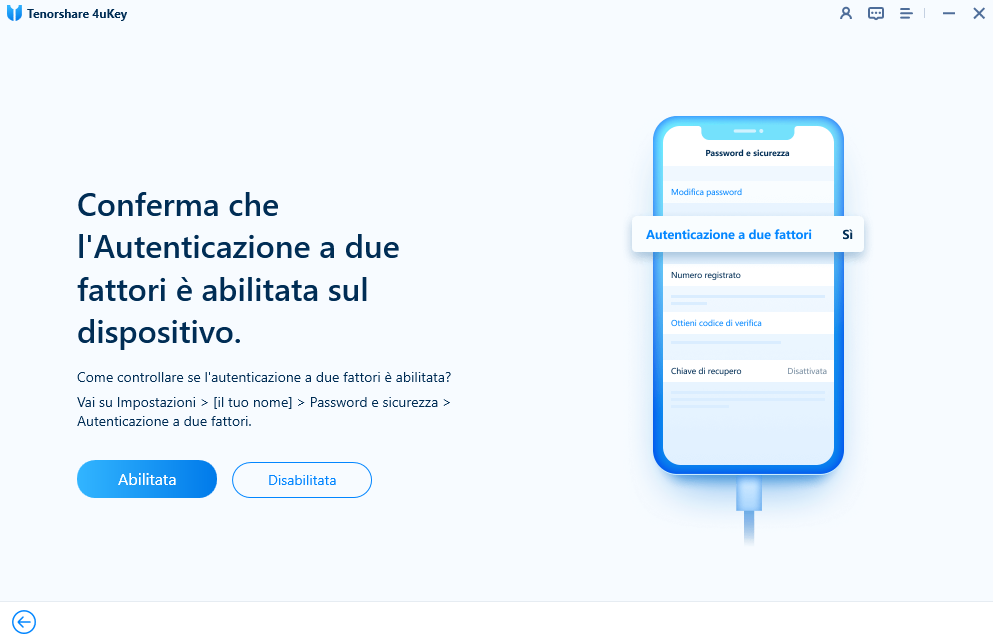ripristinare iPhone bloccato senza password con 4uKey - 03