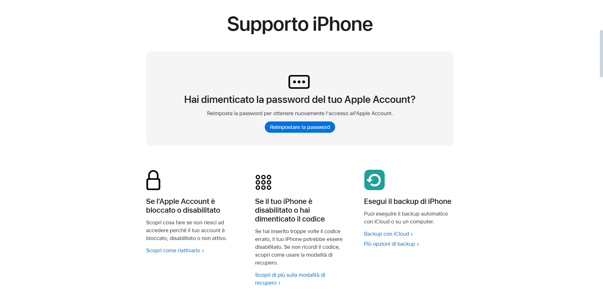 Supporto Apple