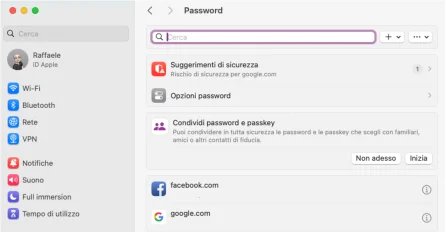 cerca password WiFi