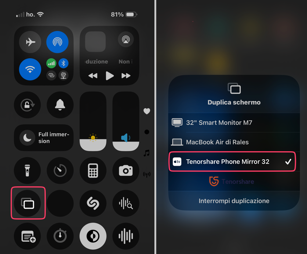 Come duplicare schermo iPhone sulla TV