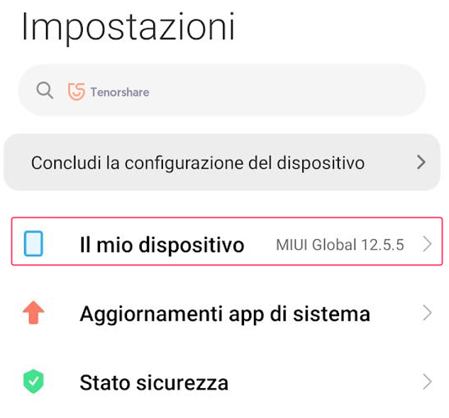resettare un telefono Xiaomi da spento
