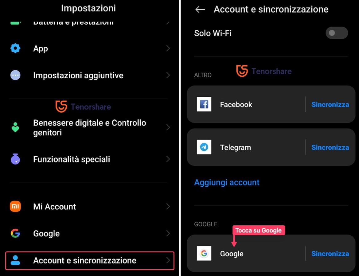 Rimuovere l'account Google da Xiaomi - 01