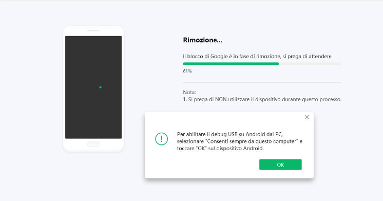 rimuovere un account Google da un dispositivo Xiaom
