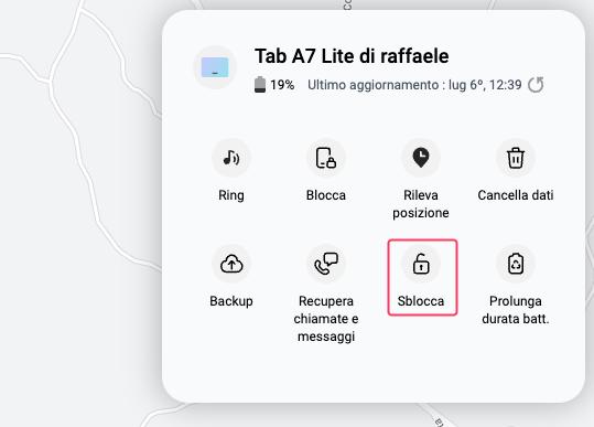 sbloccare telefono Samsung con SmartThings Find