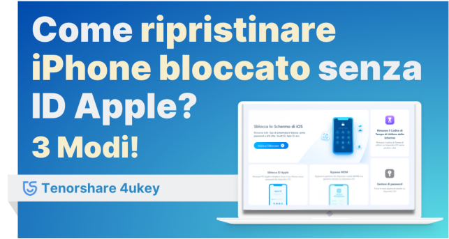 ripristinare iPhone senza ID Apple