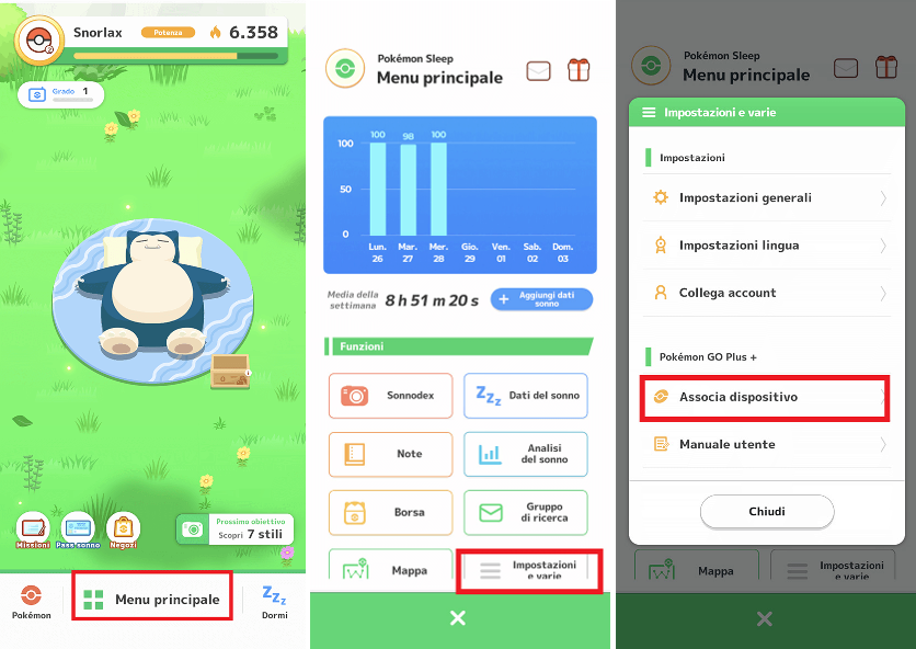 Configurazione iniziale Pokémon GO Plus+