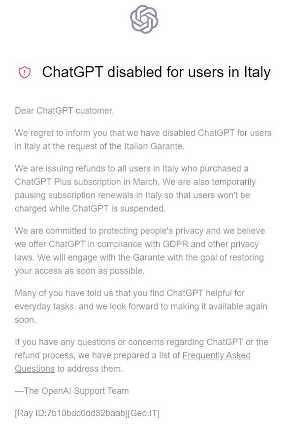 chatGPT è bloccato
