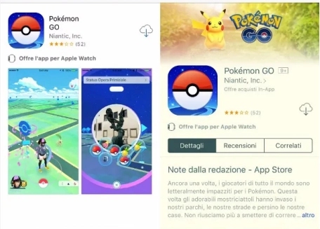 reinstallare pokemon go