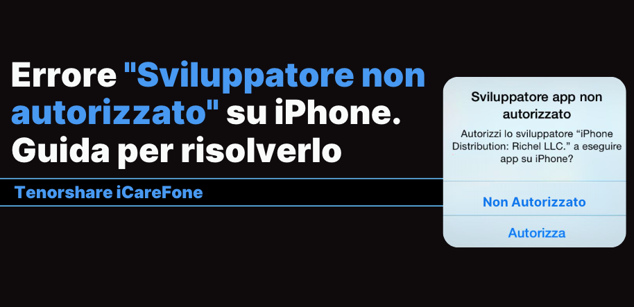 autorizzare la modalità sviluppatore su iPhone