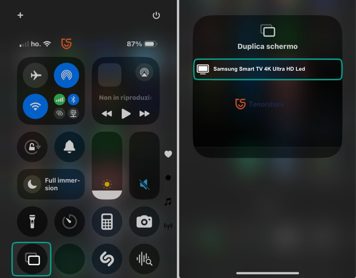 Come duplicare schermo iPhone su TV Samsung
