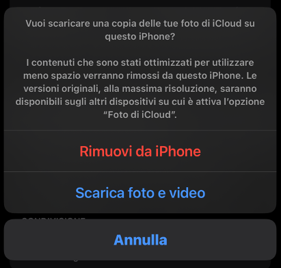 come eliminare le foto da iCloud ma non da iPhone
