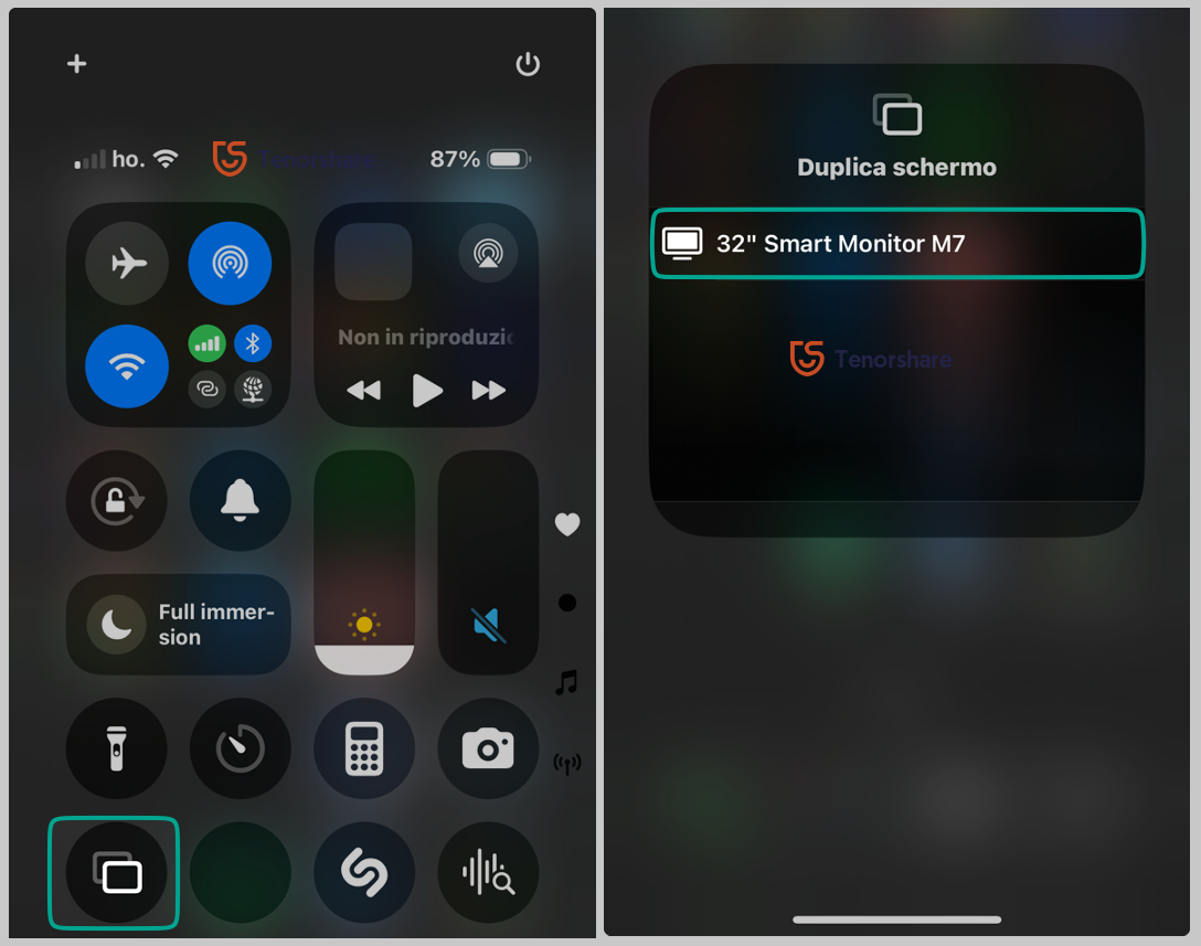 proiettare lo schermo del telefono sulla TV