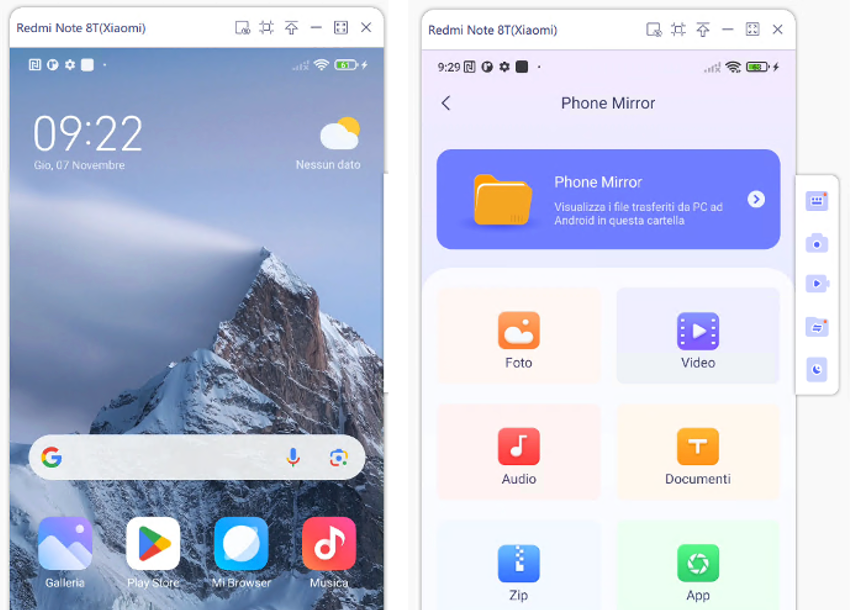 proiettare lo schermo del telefono sulla TV