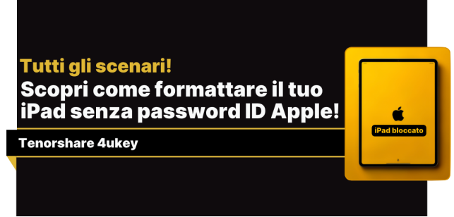 come formattare iPad senza password ID Apple