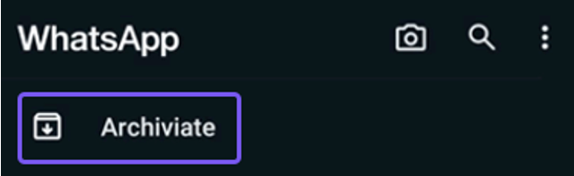 Come si archivia una chat di WhatsApp