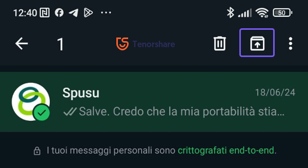 Come si archivia una chat di WhatsApp