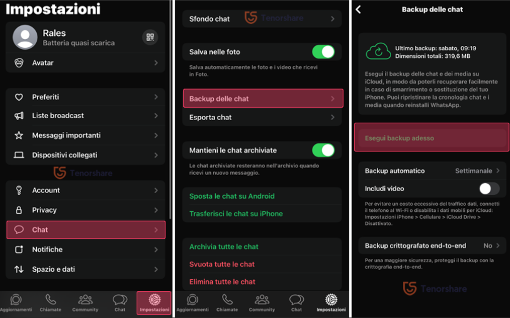 trasferire WhatsApp da iPhone a iPhone 16