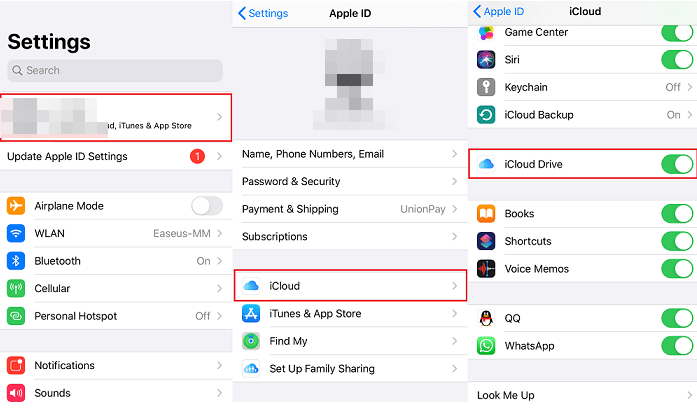Schermata Gestisci spazio iCloud con spazio disponibile evidenziato