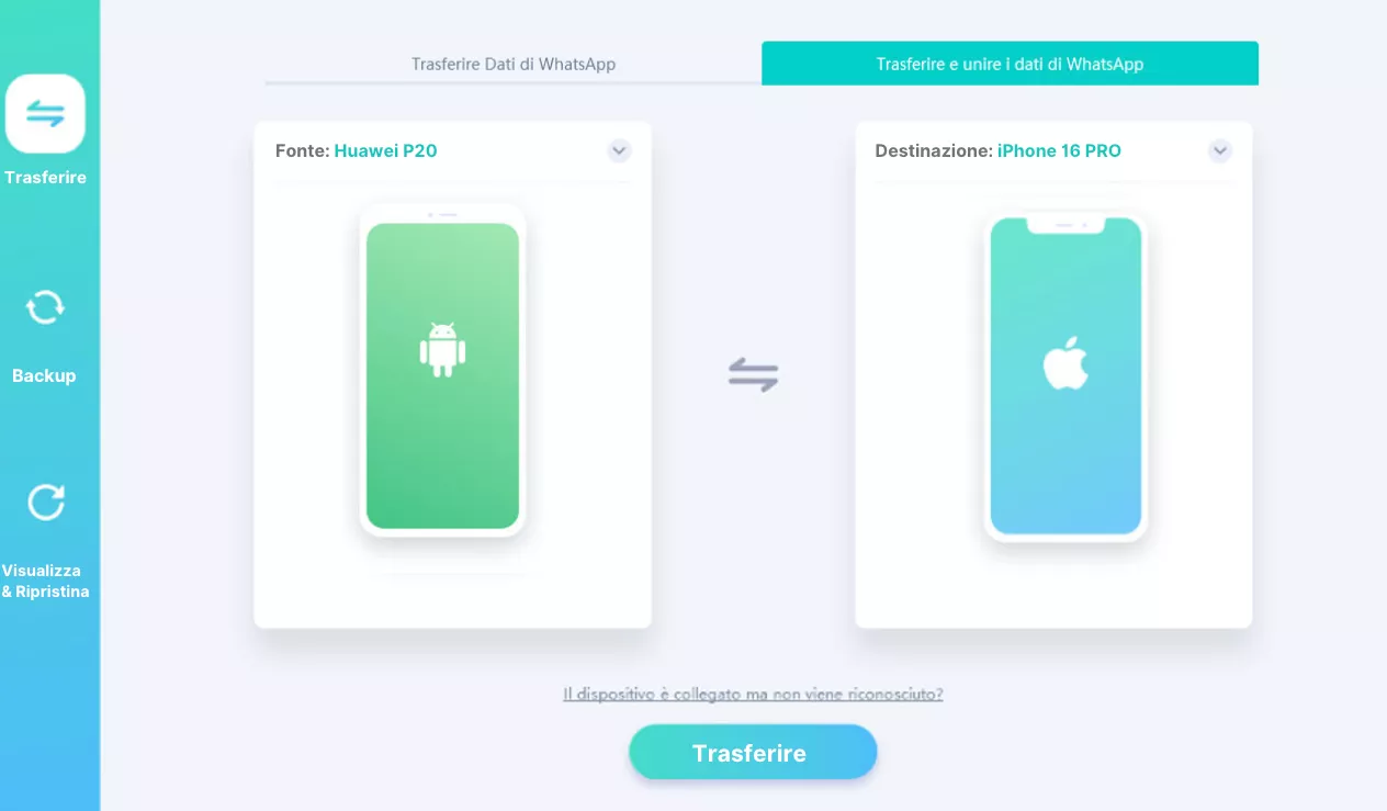 icarefone for whatsapp guida - passaggio 1