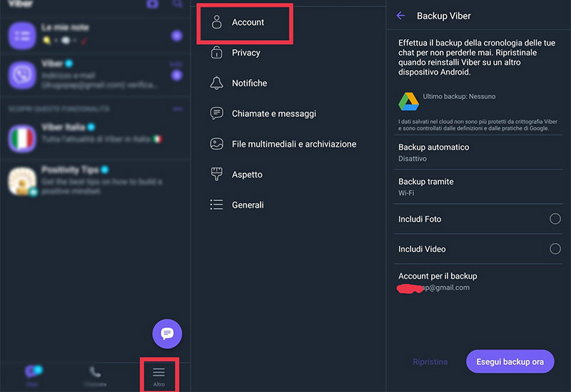 backup chat viber