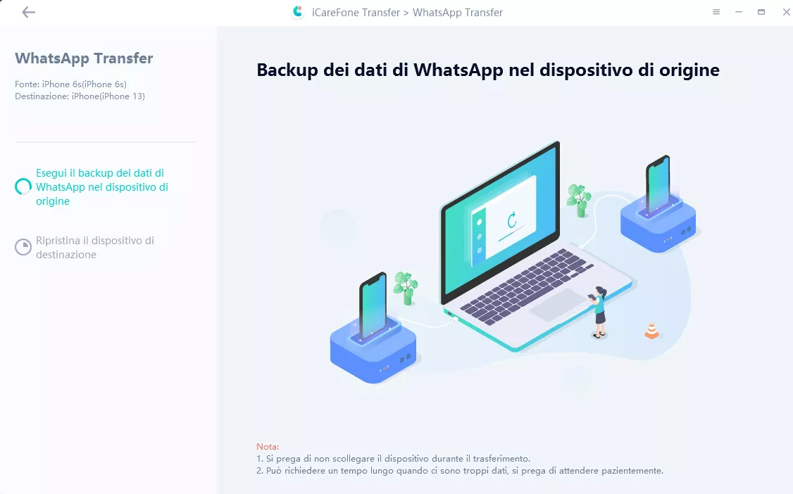 trasferire whatsapp da Android a iPhone