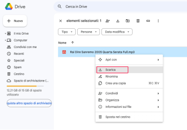 Trasferire musica da Android a PC con Google Drive