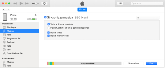 trasferire la musica da iPhone al PC con iTunes - 02