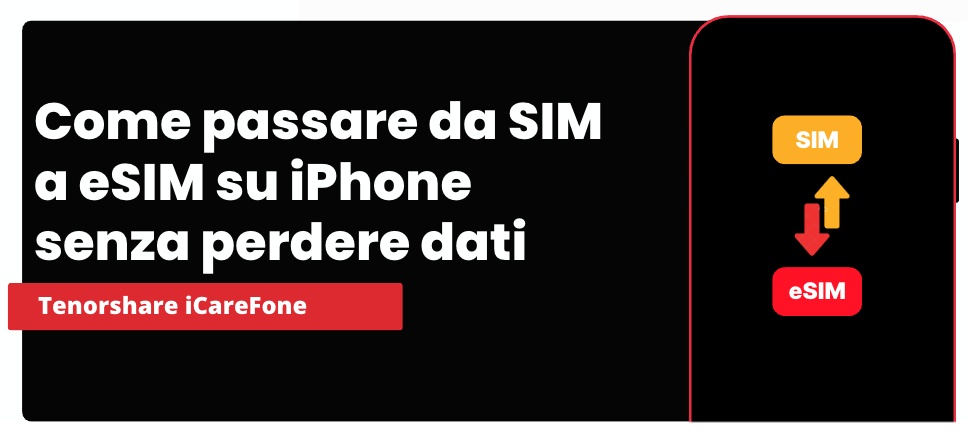 passare da SIM a eSIM su iPhone senza perdere dati