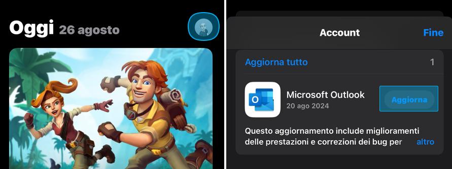 aggiornare un'app su iPhone