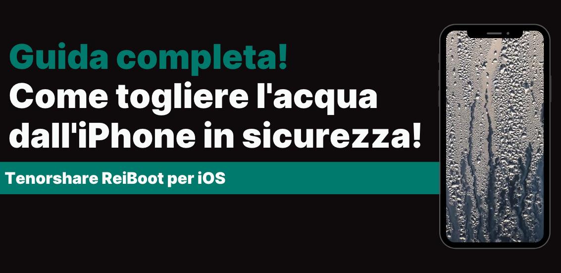 come togliere l'acqua dall’iPhone