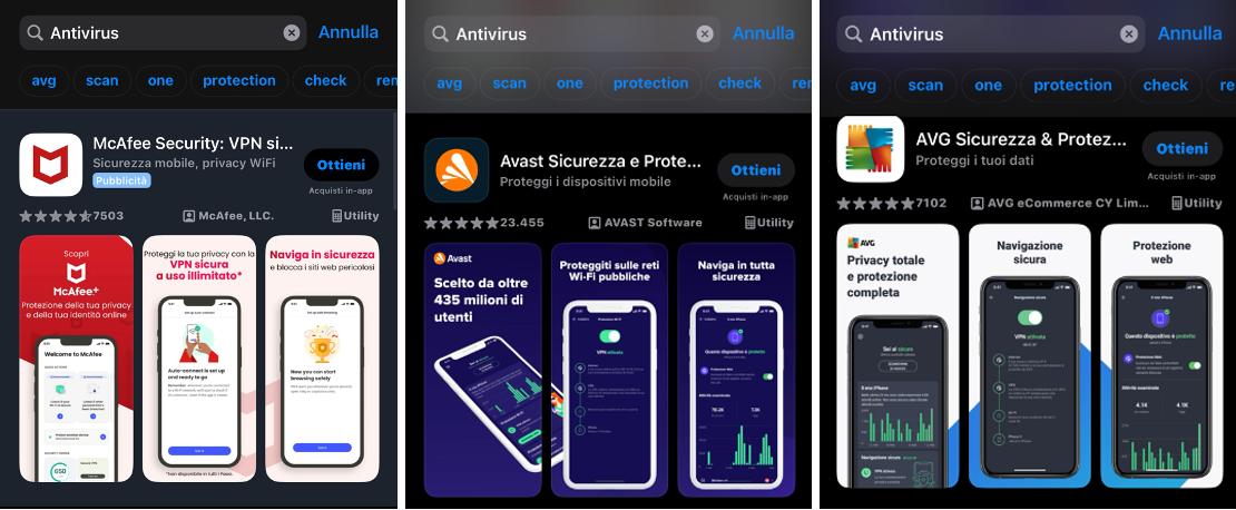 Utilizza un software antivirus