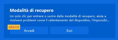 entrare nella Modalità di recupero automatica