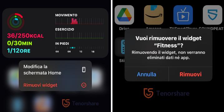 Limita la personalizzazione e i Widget