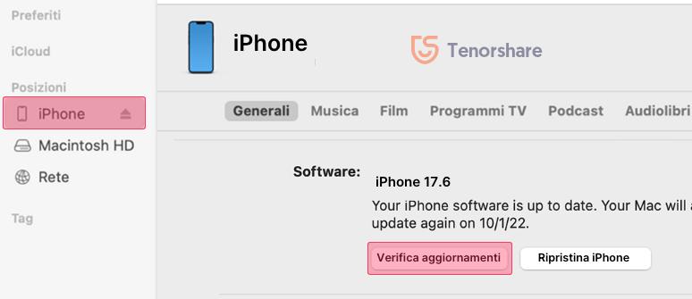 Installa iOS 18 su iPhone tramite iTunes