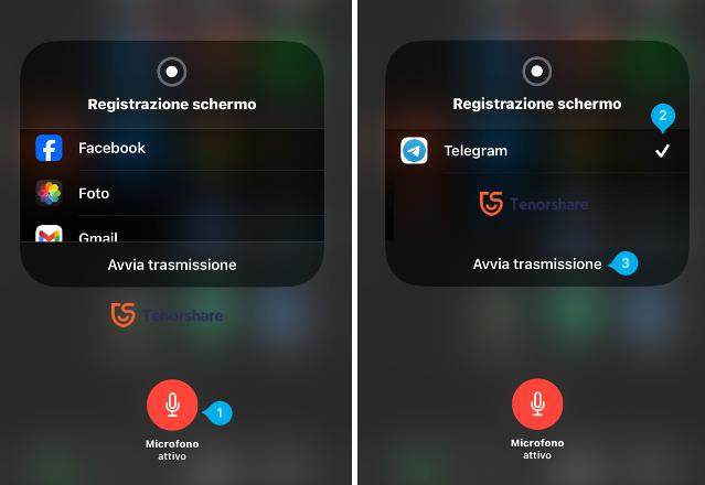  registrare schermo iPhone con audio