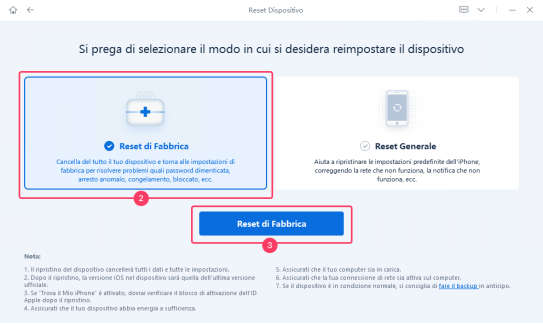 cominicia a usare strumento per riparare sistema iOS