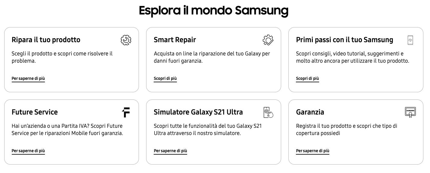 ▪Sito ufficiale assistenza Samsung