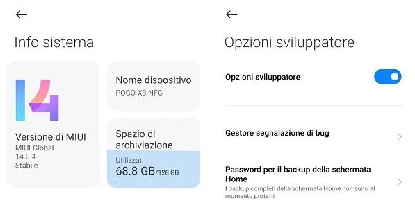 opzioni sviluppatore android 3