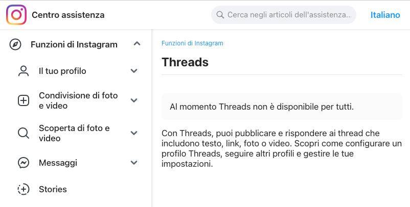 Threads non funziona-instagram