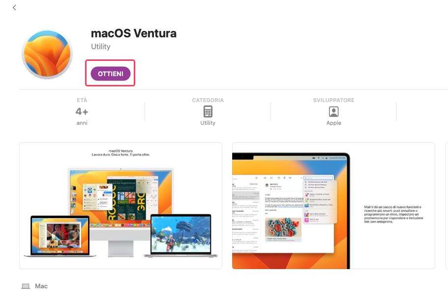 downgrade da macOS Sonoma a macOS Ventura-15