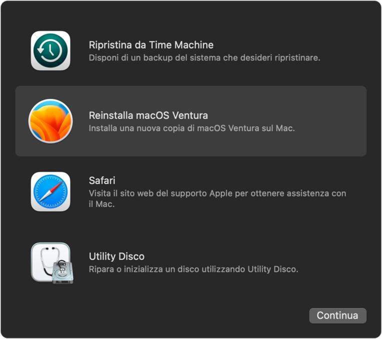 downgrade da macOS Sonoma a macOS Ventura-8