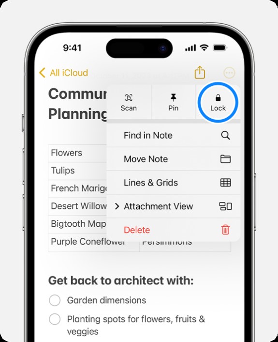 come nascondere le note su iphone 2