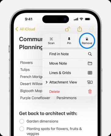 come nascondere le note su iphone 4